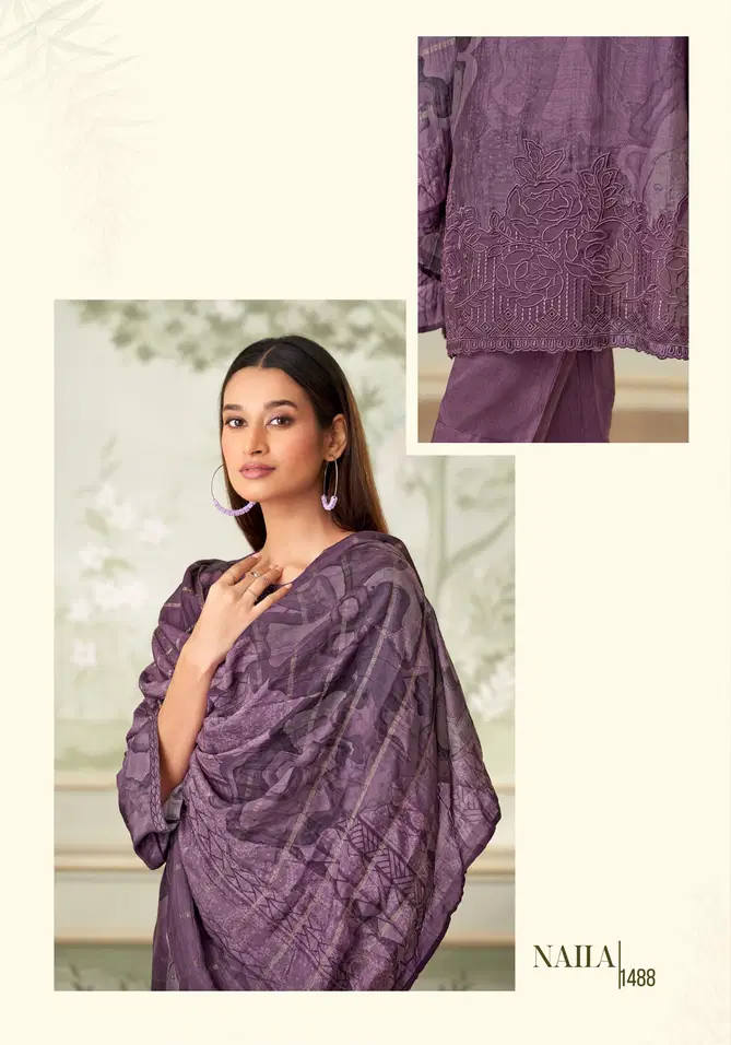 Naila By Sahiba Muslin Silk Digital Printed Dress Material Suppliers In india